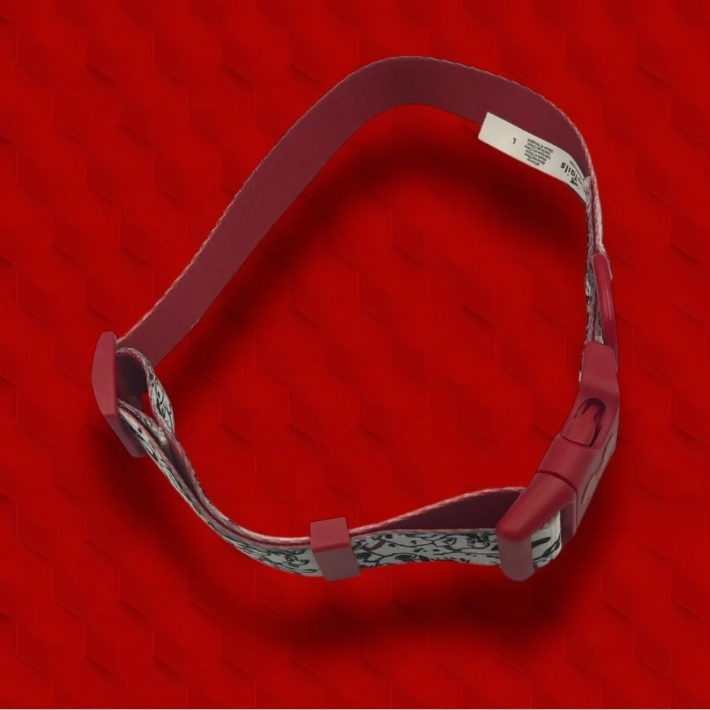 Disney Tails 101 Dalmatians Red and White Dog Collar Size Large